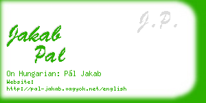 jakab pal business card